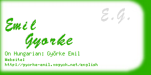 emil gyorke business card