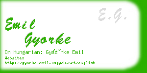 emil gyorke business card